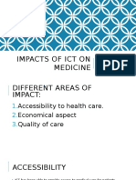 Impacts of ICT On Medicine
