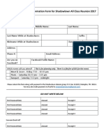 Registration Form Shadowlawn All Class Reunion 2017