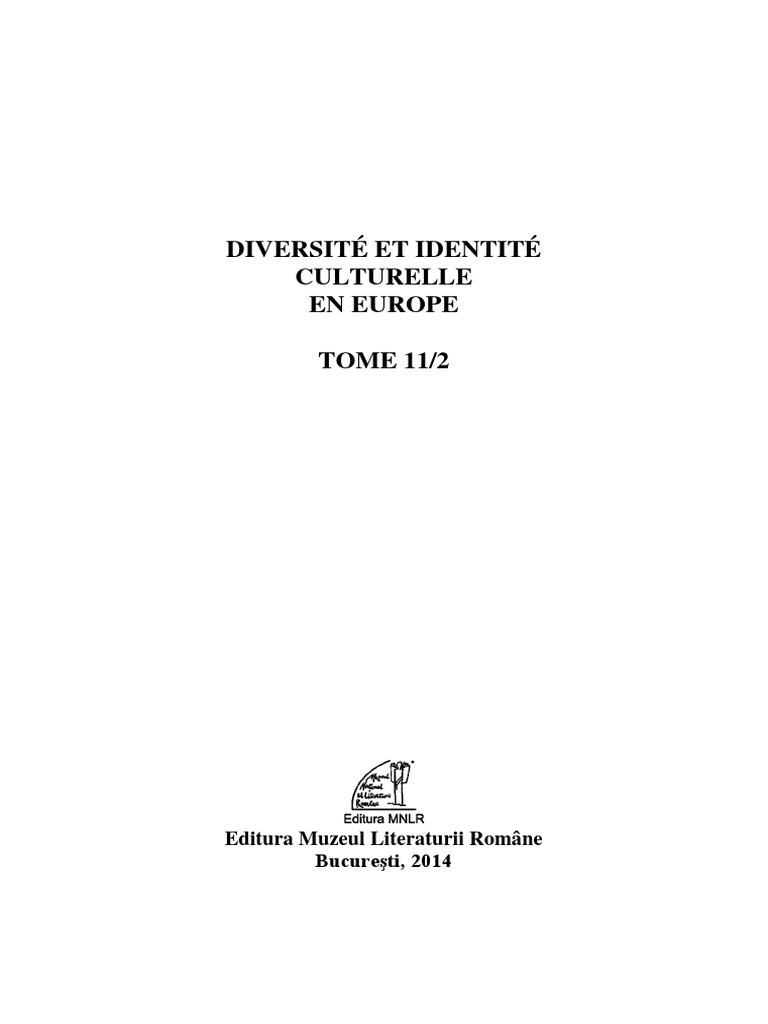 Diversite Et Identite Culturelle En Europe Dice 11 1 Full Text
