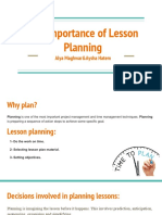 The Importance of Lesson Planning