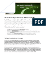 The Trade Development Authority of Pakistan (TDAP) : What Activities Does TDAP Regularly Undertake?