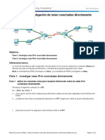 4.3.2.5 Packet Tracer - Investigating Directly Connected Routes Instructions PDF