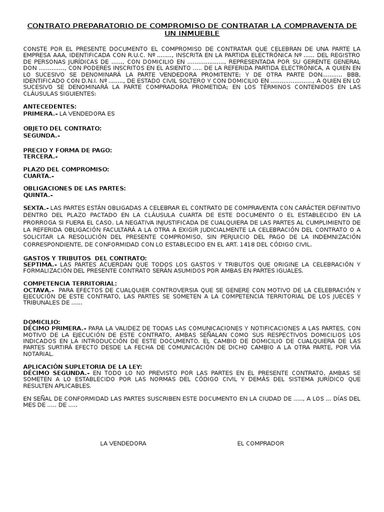Contrato de Contratar