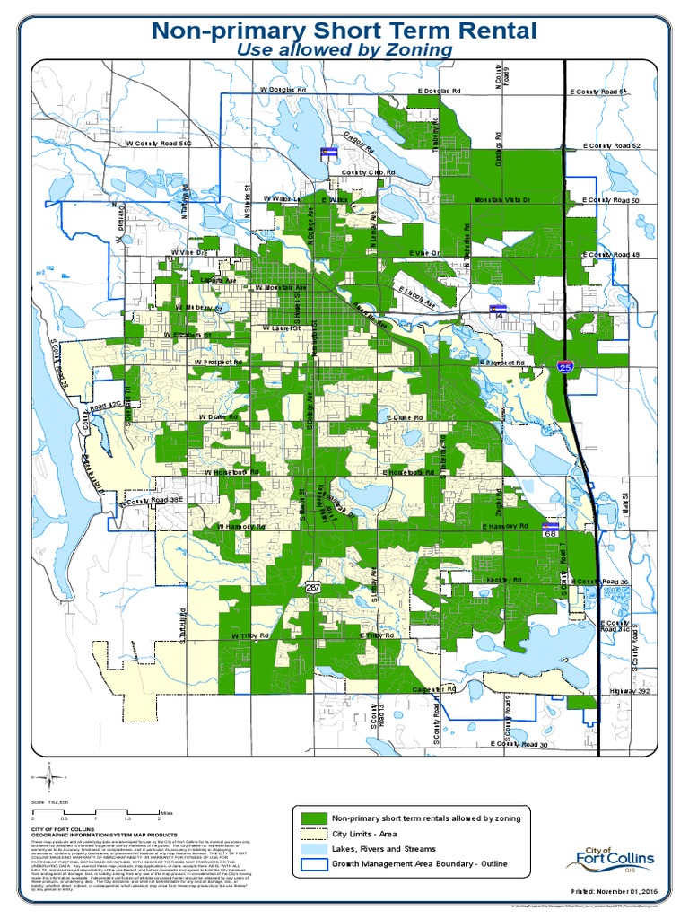 Permitted Zoning For Non Primary Short Term Rentals PDF Map Infographics