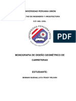 Monografia de Diseño Geometrico de Carreteras PDF