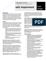 fact sheet orthopedic impairment