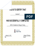 Hipaa BBP Certificate