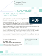 DR Roman Montanari: MB, BS (Hons.) (Syd. Uni), FRANZCP Consultant Psychiatrist