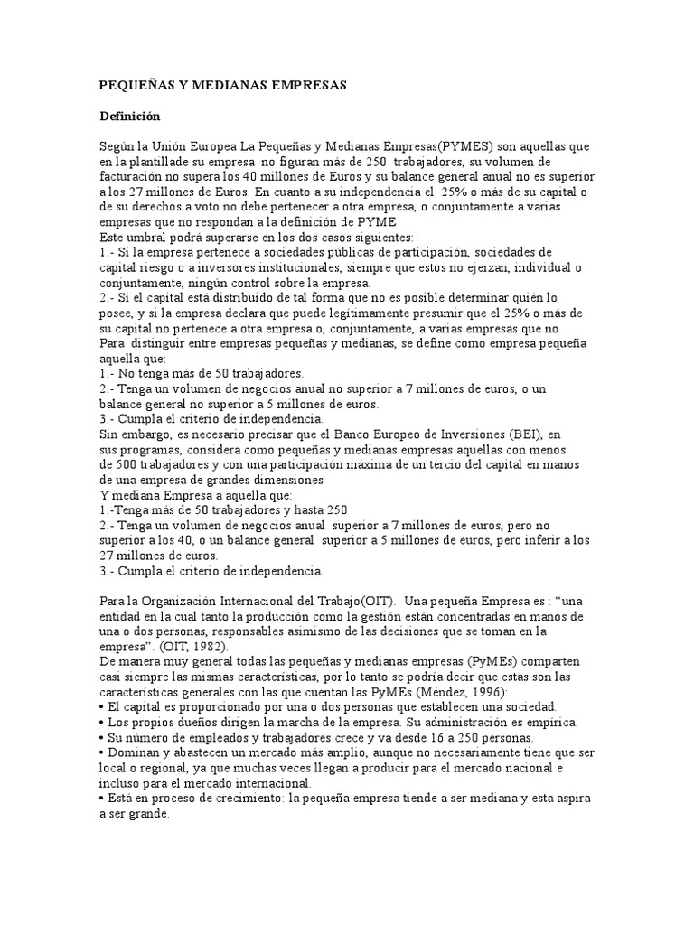 Pequeñas Y Medianas Empresas Pdf Pequeñas Y Medianas Empresas Bancos