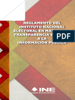 05 - Reglamento Del INE en Materia de Transparencia y Acceso a La Información Pública