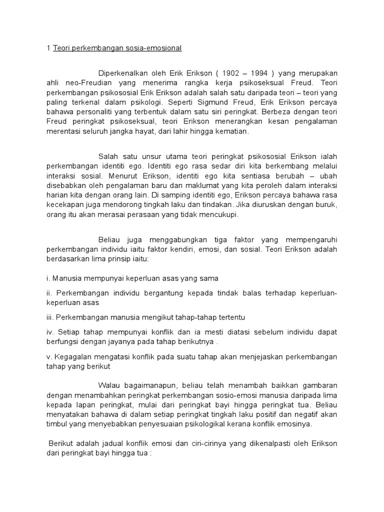 Teori Erik Erikson Pdf
