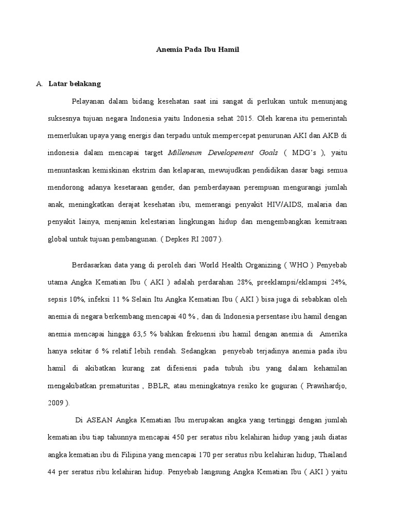Anemia Pada Ibu Hamil