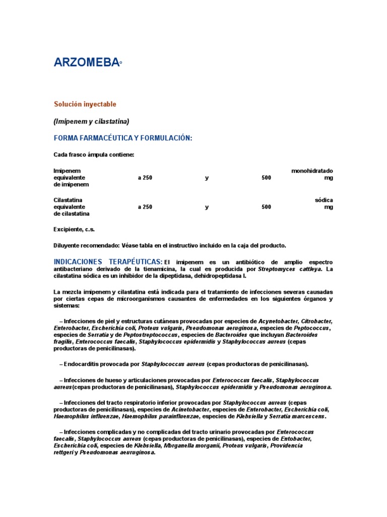 ARZOMEBA | PDF | Penicilina | Antibióticos