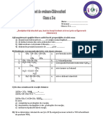 Test de Evaluare Hidrocarburi Clasa A X A