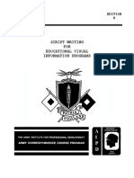 Army TV Script Writing Ed Visual Info Programs PDF