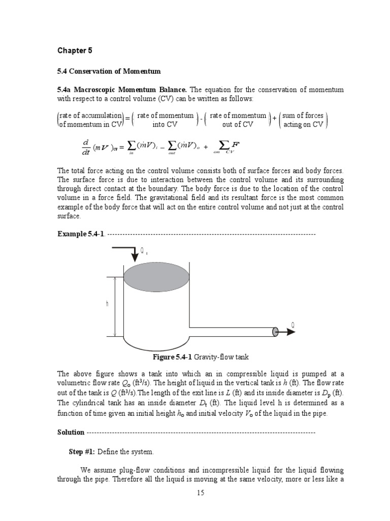 Conservation of Momentum in Fluid Systems | PDF | Fluid Dynamics | Momentum