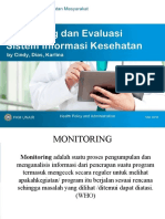 Konsep Monitoring Dan Evaluasi Informasi Kesehatan
