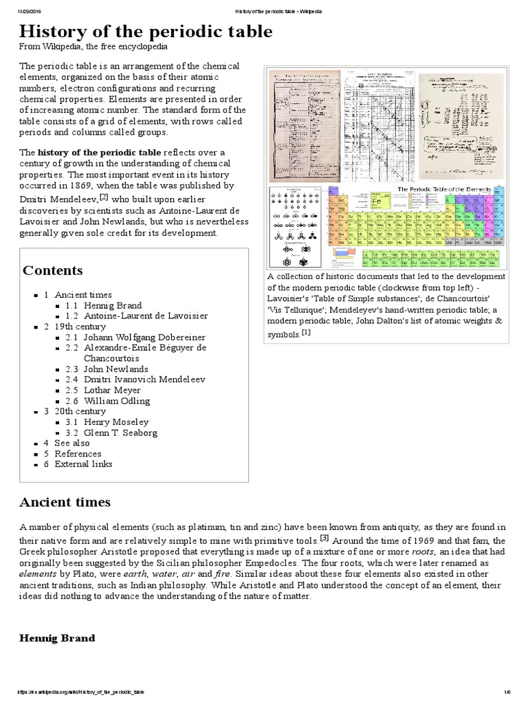 history of the periodic table wikipedia periodic table atoms