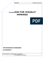 Thesis Synopsis - College For Visually Impared