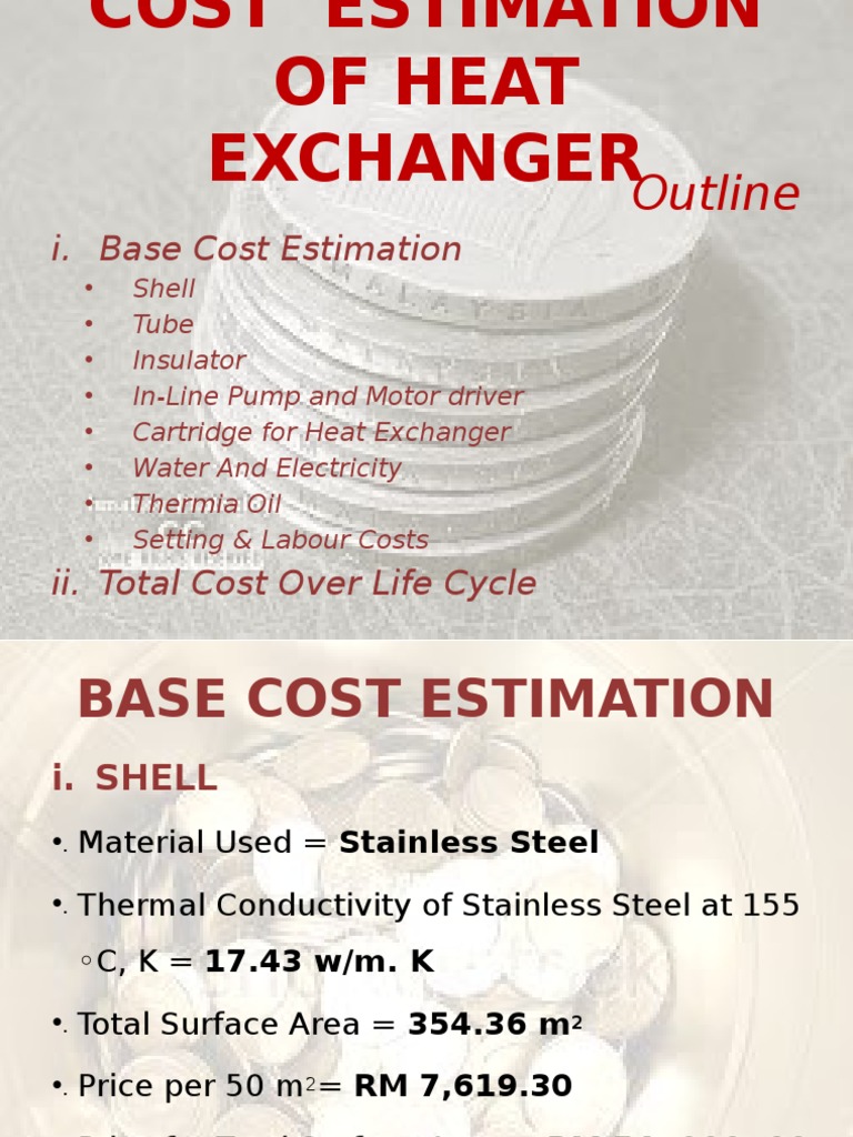 Cost Estimation of Heat Exchanger PDF