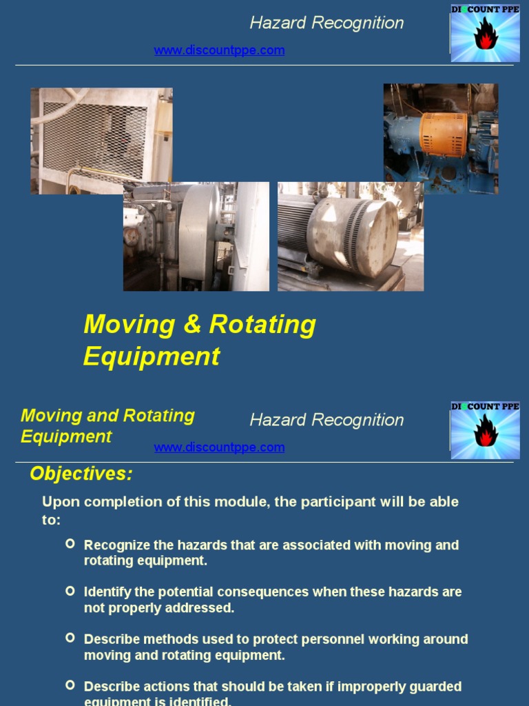 Moving and Rotating Equipment Safety | PDF | Machines | Occupational ...