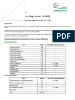 Technical Data Sheet For Slag Cement (GGBFS) : ASTM C989 - 2014