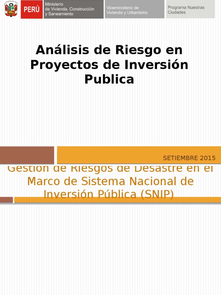 Análisis de Riesgos en Proyectos Públicos | PDF | Uso eficiente de ...