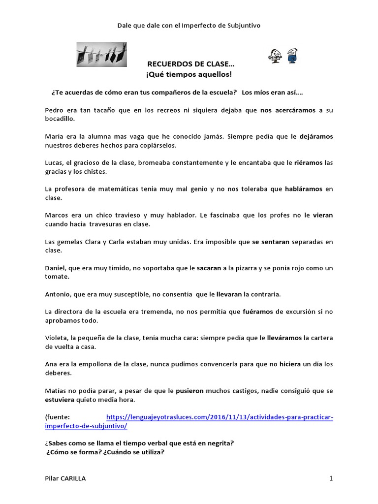 Usos del Imperfecto de Subjuntivo | PDF | Verbo | Morfología Lingüística