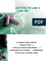 Introduction To Law 3 LAW 087: Puan Ibtisam Ilyana Ilias Faculty of Law Uitm