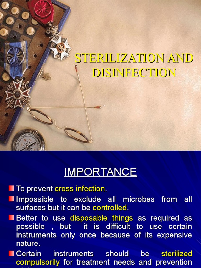 Sterilization and Disinfection Overview | PDF | Sterilization ...