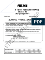 Fiitjee: Samacheer Talent Recognition Drive