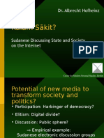 Kalam Sakit? Sudanese Discussing State and Society On The Internet