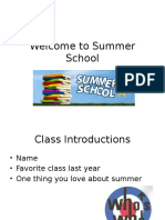 Welcome To Summer Schoo For Students
