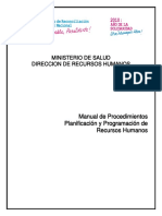 Manual de Procedimientos de Planificacion y Prog. de RRHH