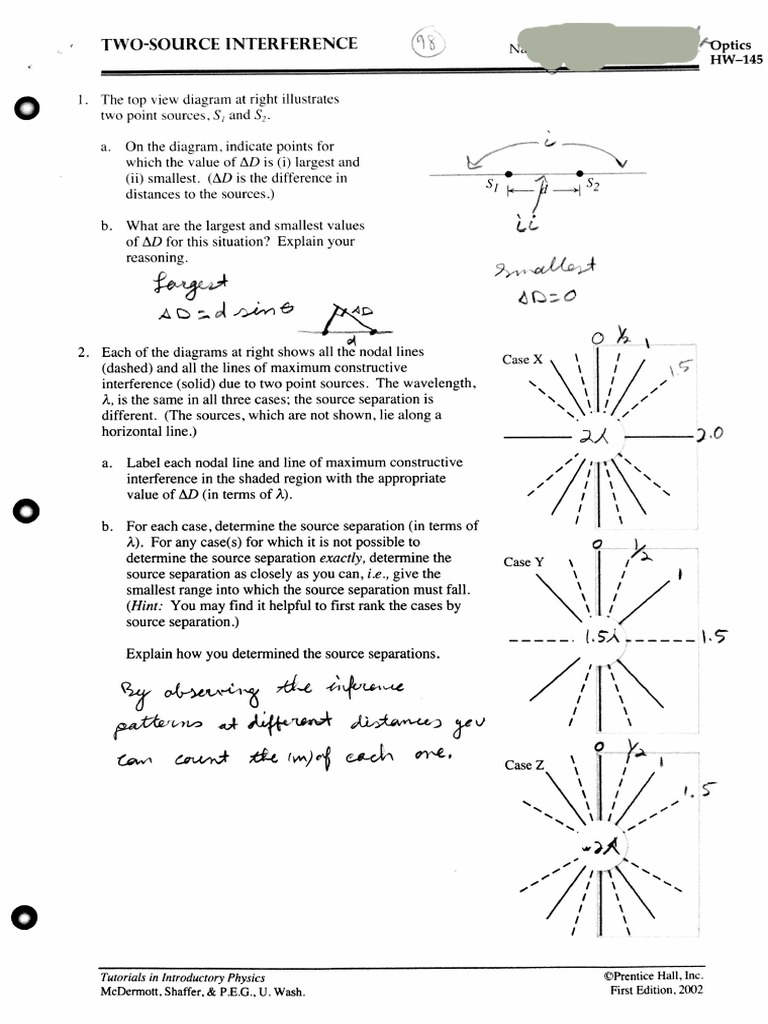 Tutorials In Introductory Physics Homework 145 147 Pdf Teaching And Learning
