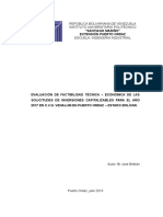 Pasantía Ing. Industrial (Evaluación Económica)