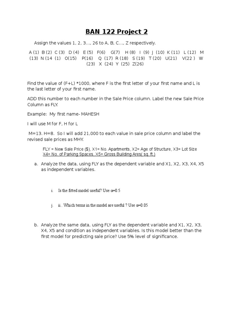 BAN 122 Project 2 Analysis | PDF | Teaching Methods & Materials