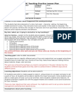 RKWC Teaching Practice Lesson Plan: Student Teacher