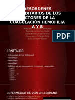 Desórdenes Hereditarios de Los Factores de La Coagulación y Hemofilias