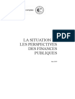 Rapport situation perspectives finances publiques de la Cour des comptes