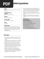 Four Corners 1 Worksheet. Present Continuous Questions