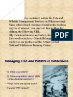 Managing Fish and Wildlife in Wilderness