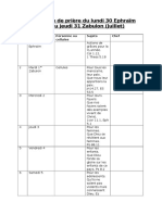 Programme de Prière Du Lundi 30 Ephraïm