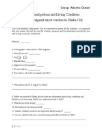 Occupational Pattern and Living Condition: A Study of Migrant Street Vendors in Dhaka City