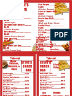 Dirty Burger Menus