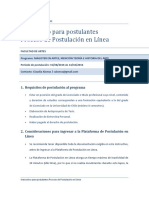 Instructivo de Postulacion Al Magister en Teoria e Historia Del Arte PDF 625 Kb
