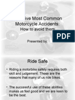 The Five Most Common Motorcycle Accidents:: How To Avoid Them