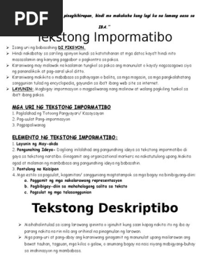Tekstong deskriptibo essay image
