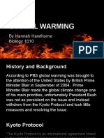 Global Warming: by Hannah Hawthorne Biology 1010