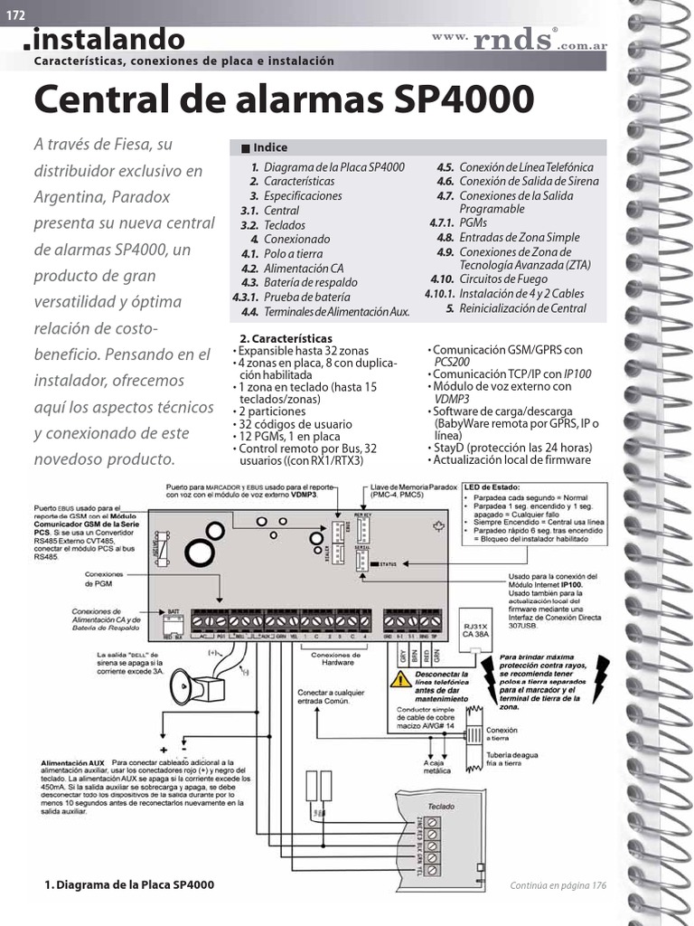 Diagrama Central de Alarmas SP4000 PDF | PDF | Hogar, jardinería y ...